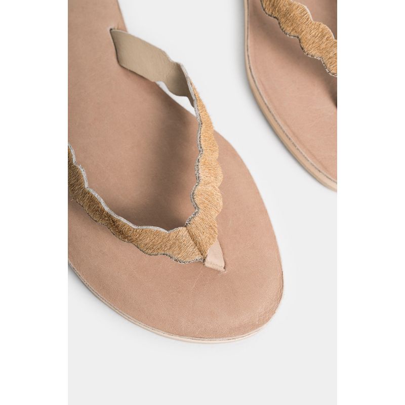 VELEZ Vélez Sandalia Plana Bali Cuero Mujer Materiales Beige