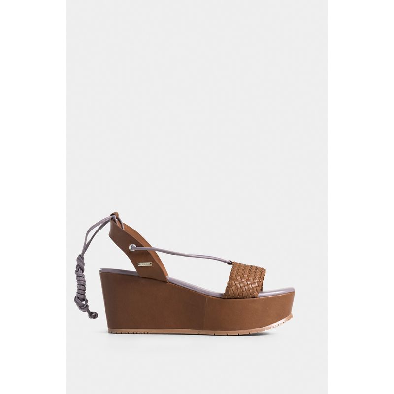 VELEZ - Vélez Sandalia Plataforma Caval 2.0 Cuero Mujer Miel