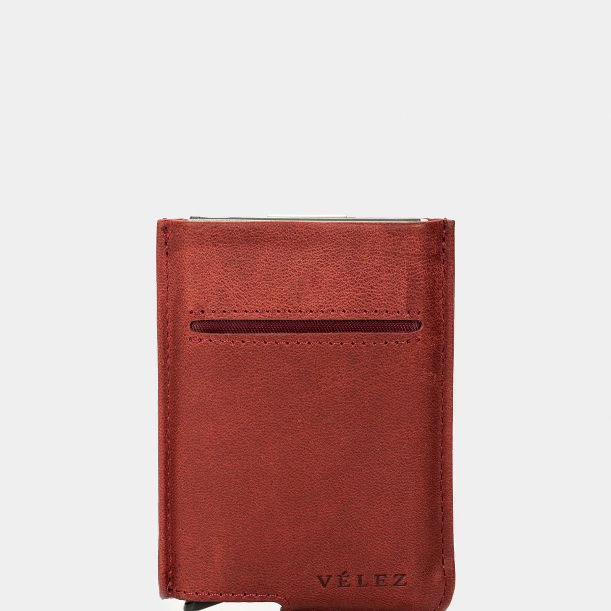 VELEZ - Vélez Porta Documentos De Cuero Miniwallet Vinotinto