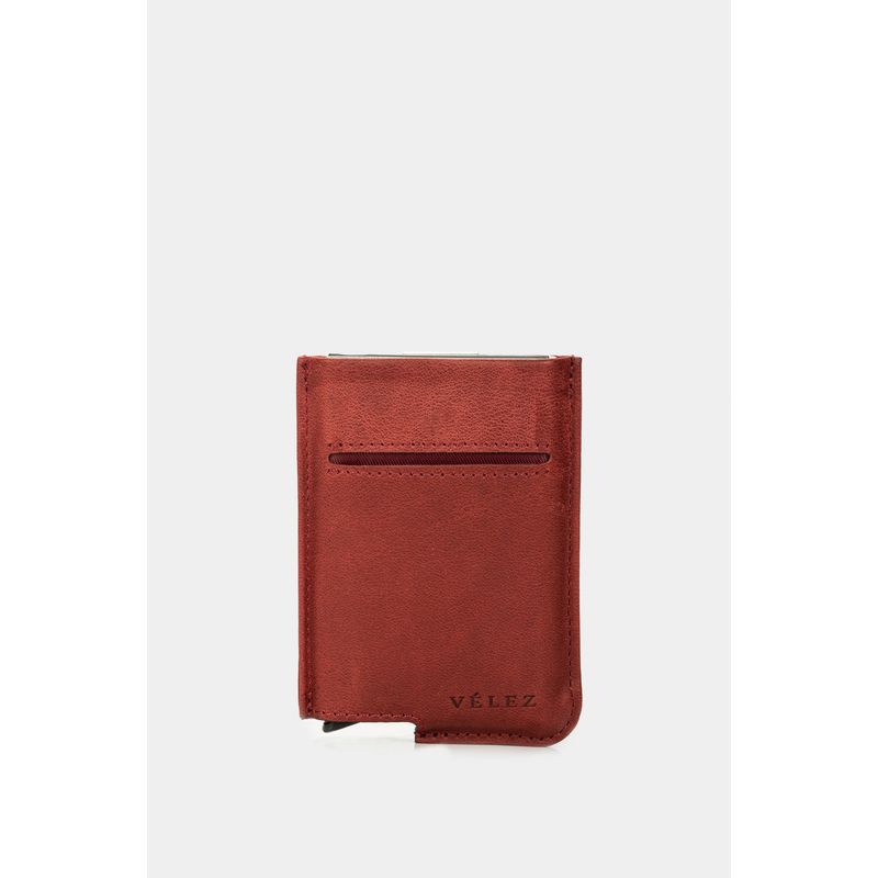 VELEZ - Vélez Porta Documentos De Cuero Miniwallet Vinotinto