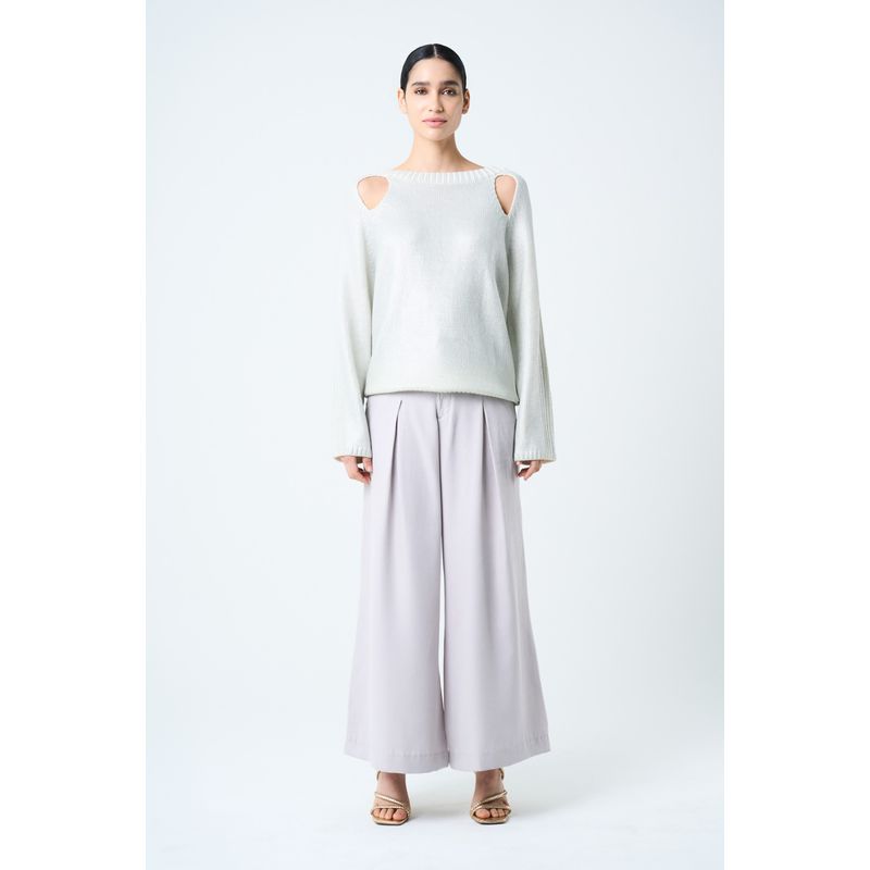 VELEZ - Vélez Pantalón Palazzo Caltha Para Mujer Fit Holgado Gris