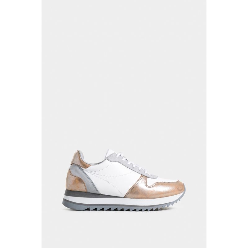 VELEZ - Vélez Zapatillas Plancton Cuero Folia Mujer Plata
