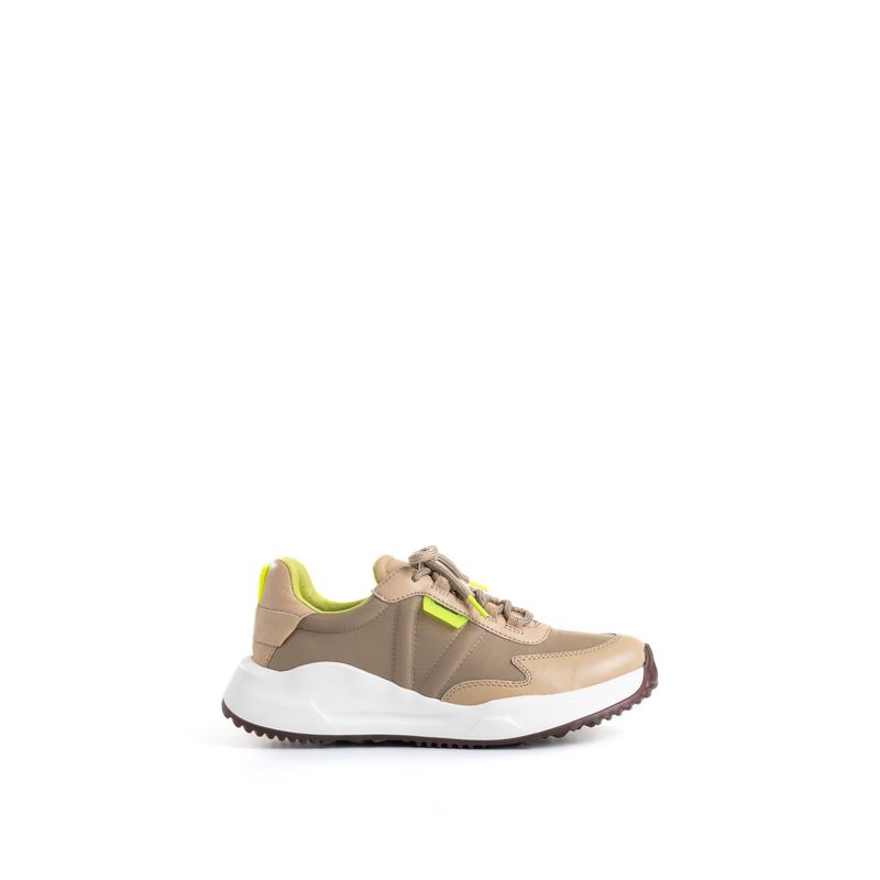VELEZ - Vélez Zapatillas Viena Cuero Y Lona Mujer talle Neón Arena