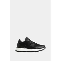 VELEZ - Vélez Zapatillas Garda Cuero Hombre talles Jacquar Negro