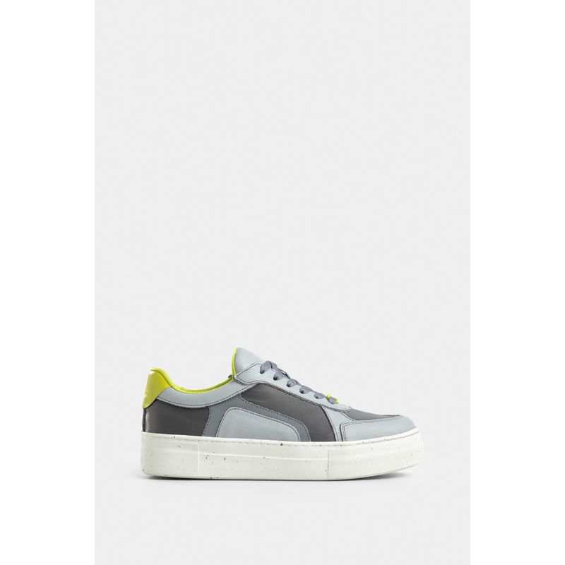 VELEZ - Vélez Zapatillas Flexus Cuero Y Lona Mujer Gris