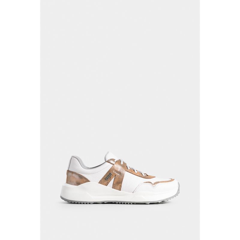VELEZ - Vélez Zapatillas Papyris Cuero Mujer Cortes Folia Blanco