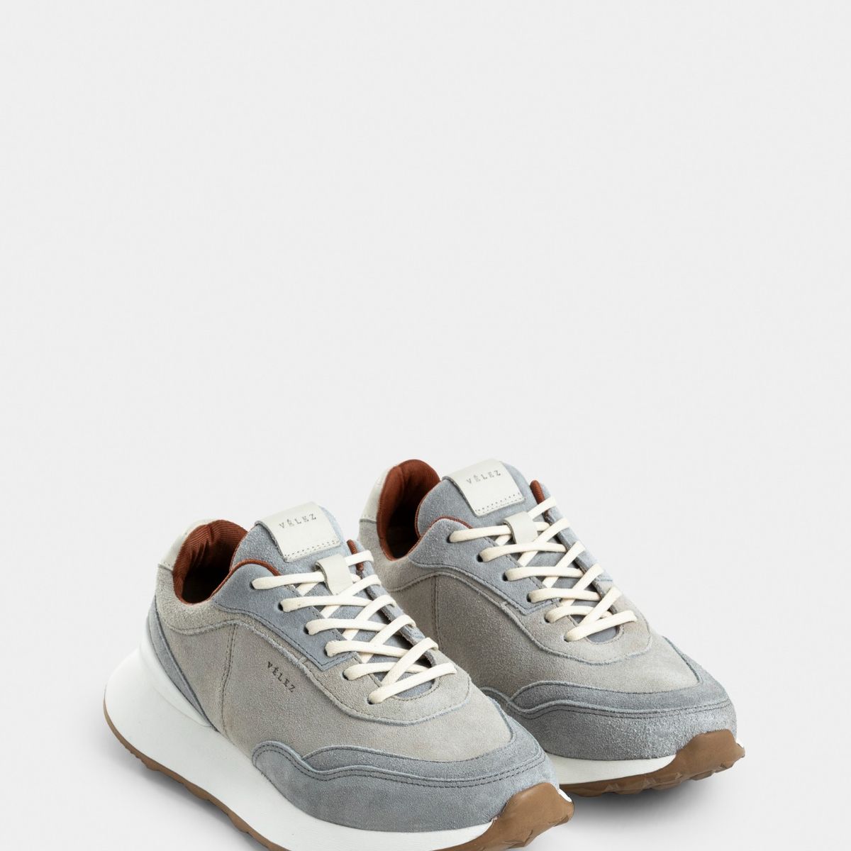 VELEZ - Vélez Zapatillas Avellano Cuero Gamuzado Hombre Beige