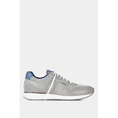VELEZ - Vélez Zapatillas Pumbra Cuero Liso Y Gamuzado Hombre Gris