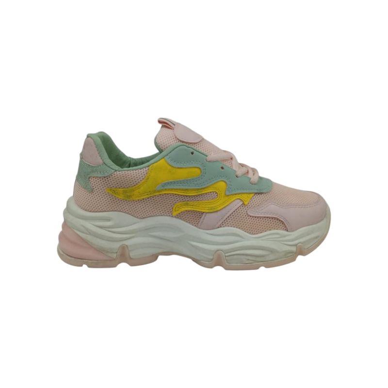 HERIEL - Zapatilla Rosa Plataforma Mujer