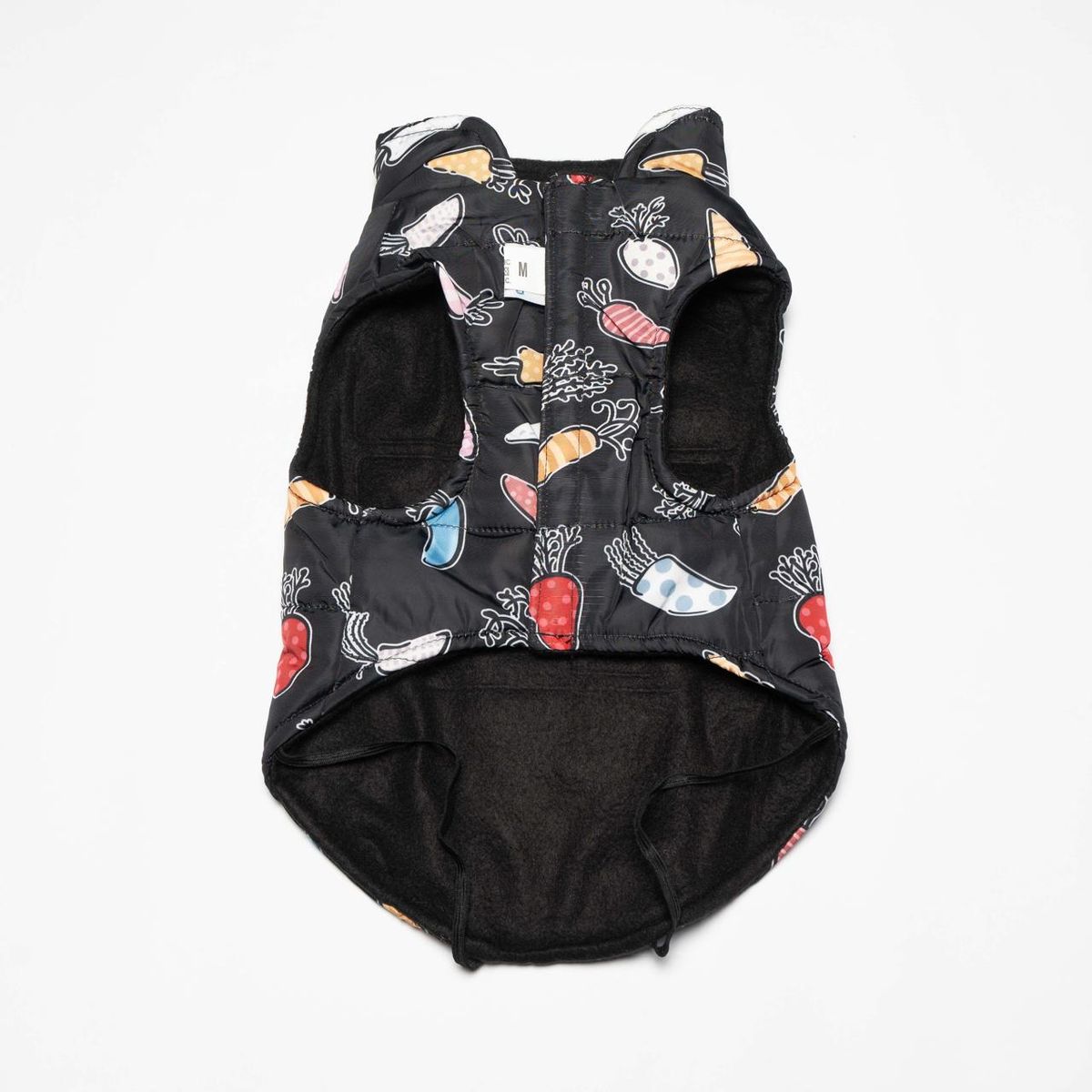 BUEN AMIGO - Chaqueta parka Perro mediano FRUTAS NEGRO Talla S