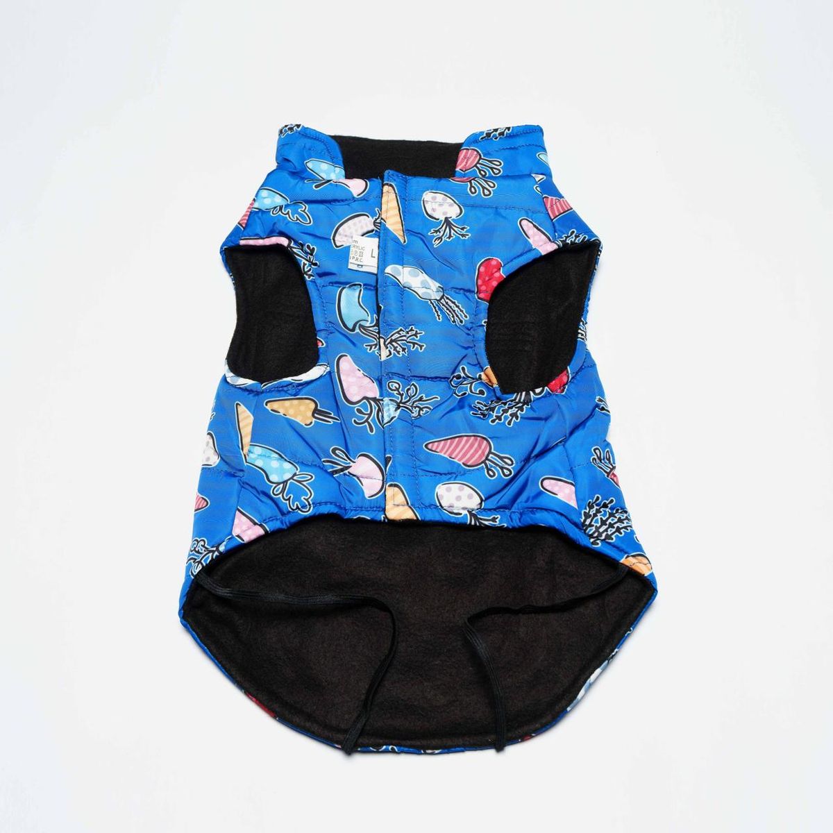 BUEN AMIGO - Chaqueta parka Perro mediano FRUTAS AZUL Talla L