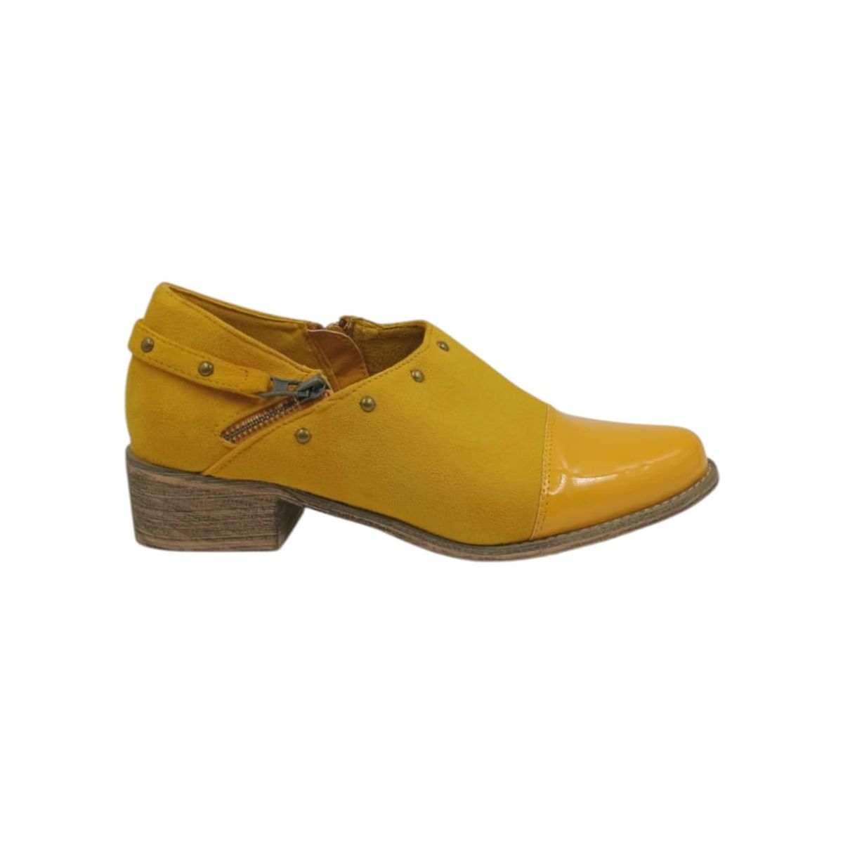 HERIEL - Zapato Amarillo Taco Bajo Mujer