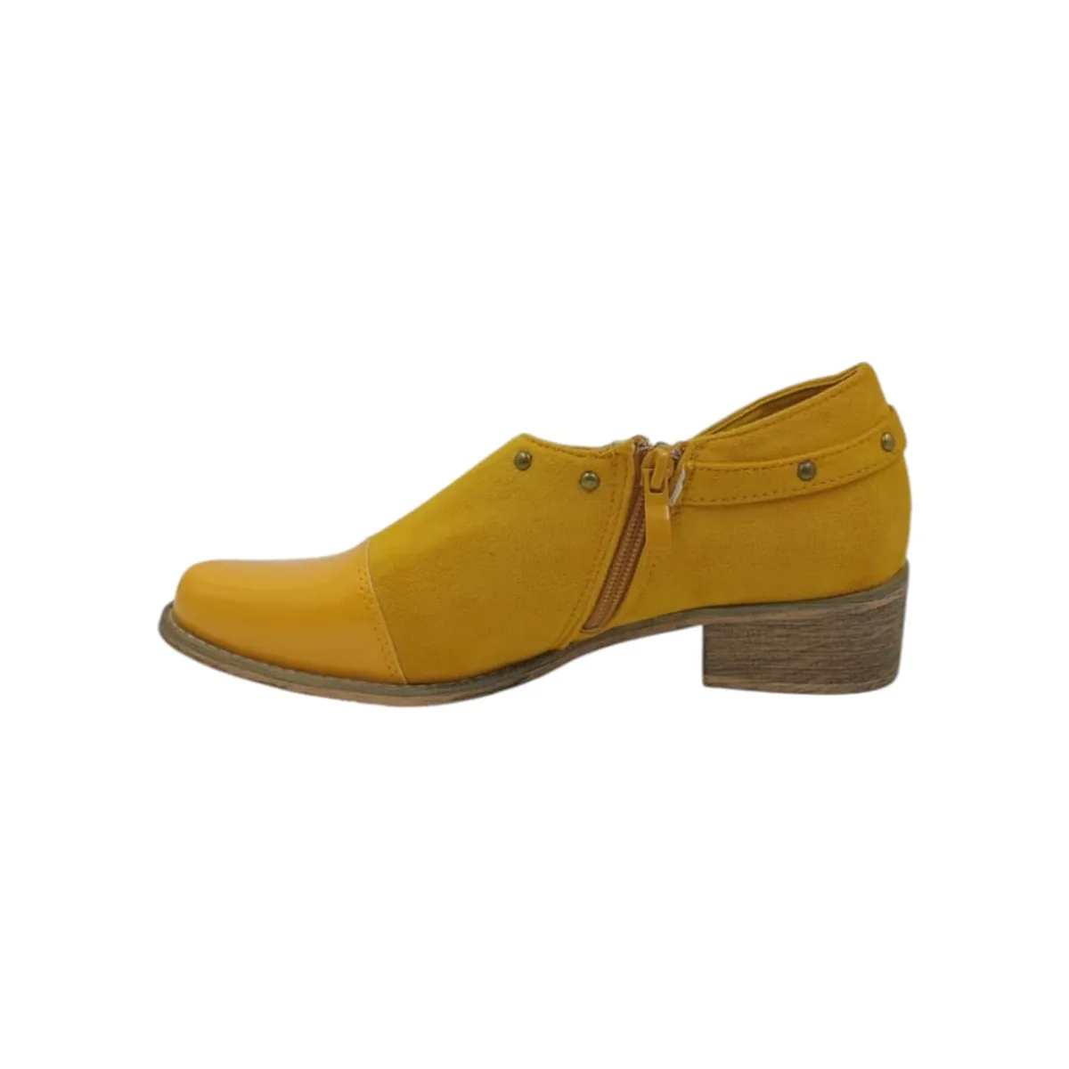 HERIEL - Zapato Amarillo Taco Bajo Mujer