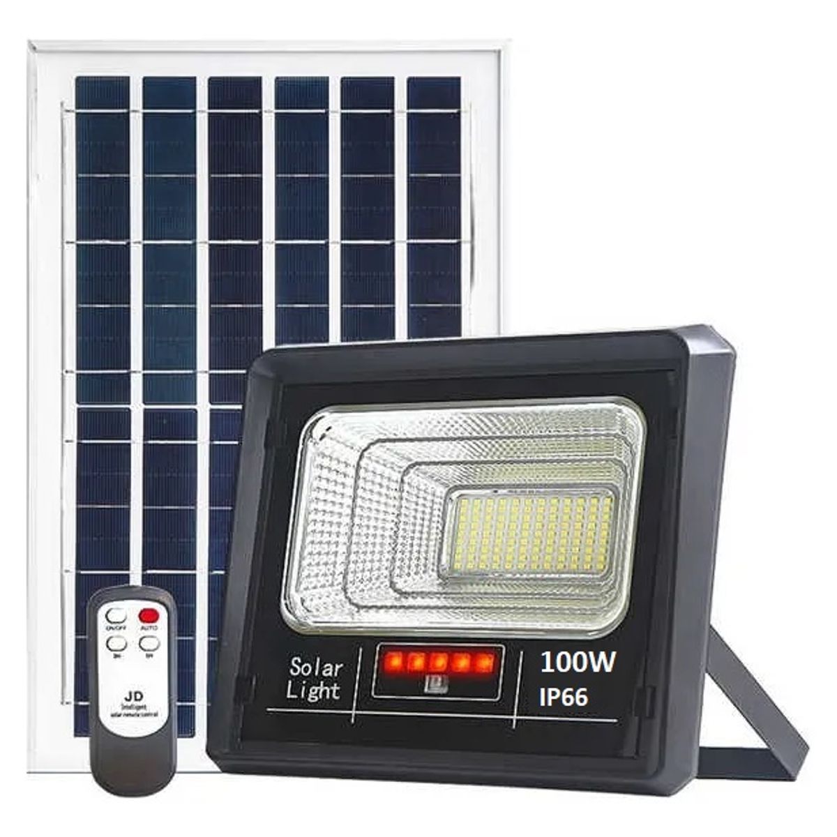 GENERICO - Foco Led Con Panel Solar Reflector 100w Jortan