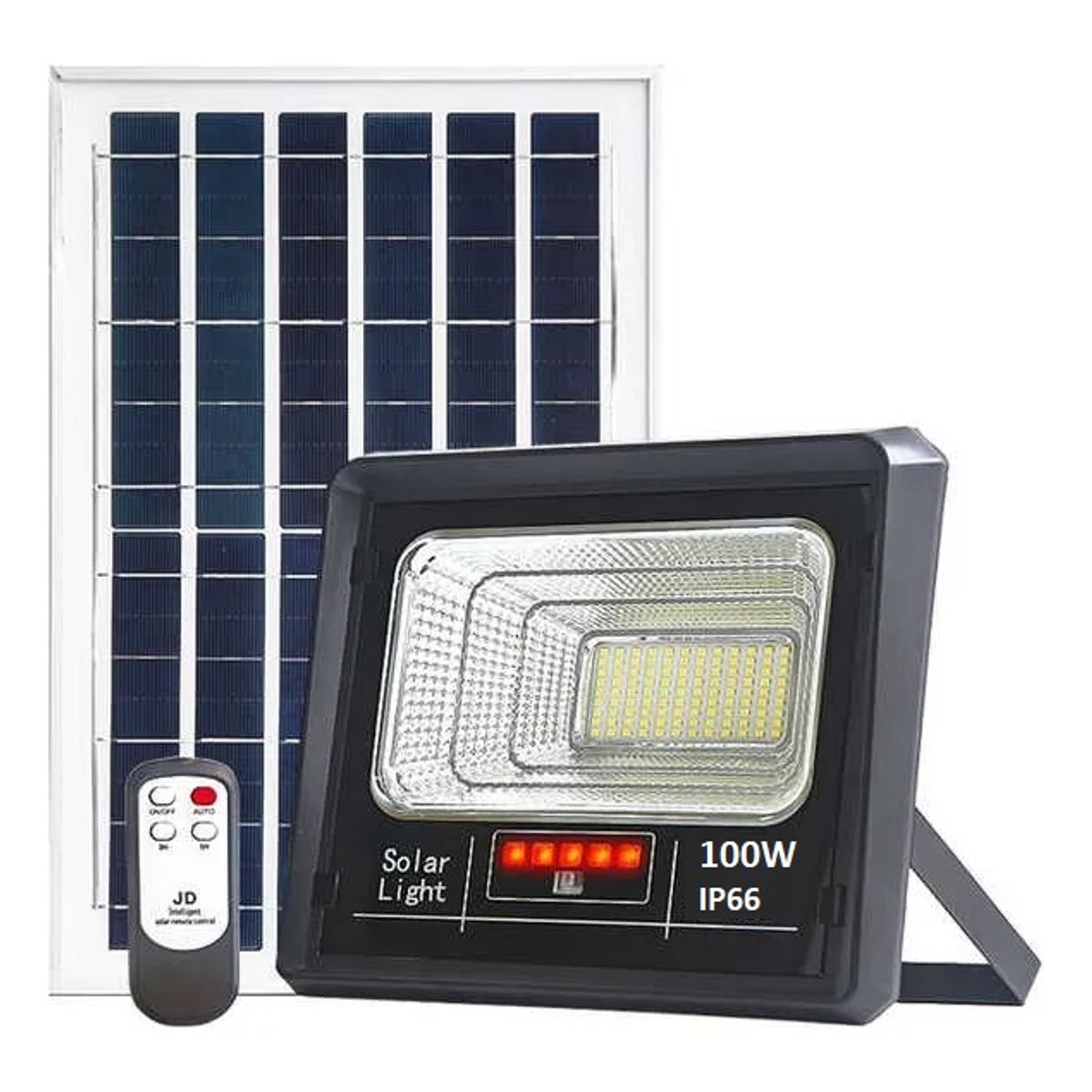 GENERICO - Foco Led Con Panel Solar Reflector 100w Jortan