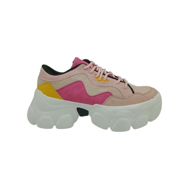 HERIEL - Zapatilla Rosa Plataforma Mujer