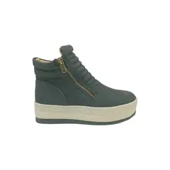 HERIEL - Zapatilla Negra Caña Plataforma Mujer
