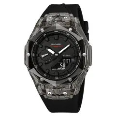 SKMEI - Reloj cuarzo análogo digital deportivo unisex moda multifunción