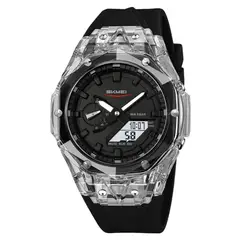 SKMEI - Reloj cuarzo análogo digital deportivo unisex moda multifunción