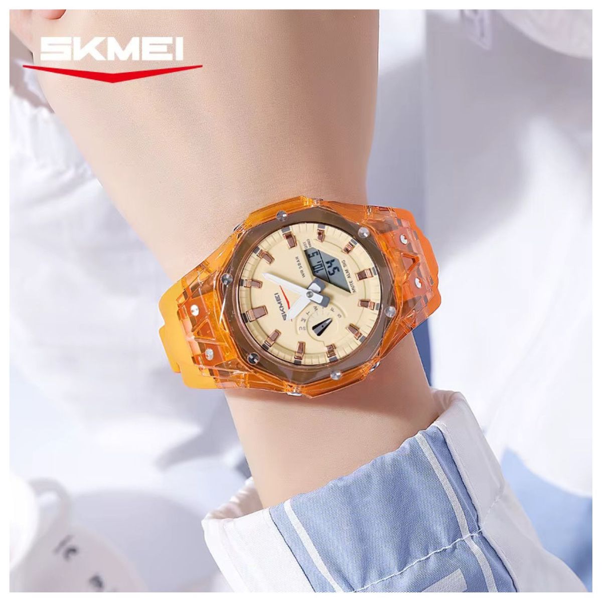 SKMEI - Reloj Skmei cuarzo análogo digital deportivo unisex moda multifunción