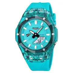 SKMEI - Reloj cuarzo análogo digital deportivo unisex moda multifunción
