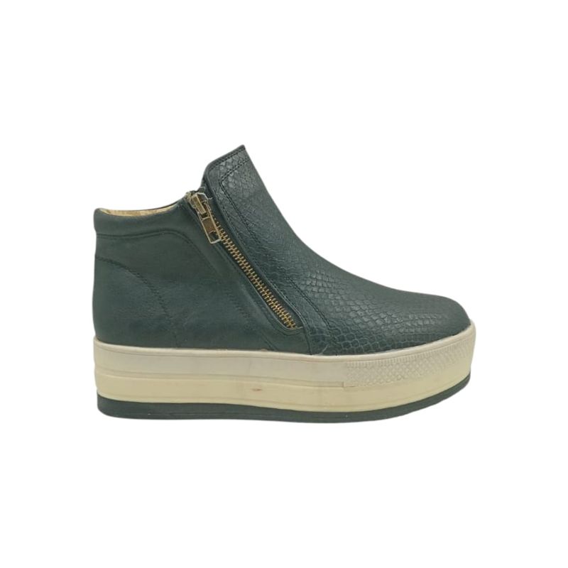 HERIEL - Zapatilla Negra Plataforma Mujer 