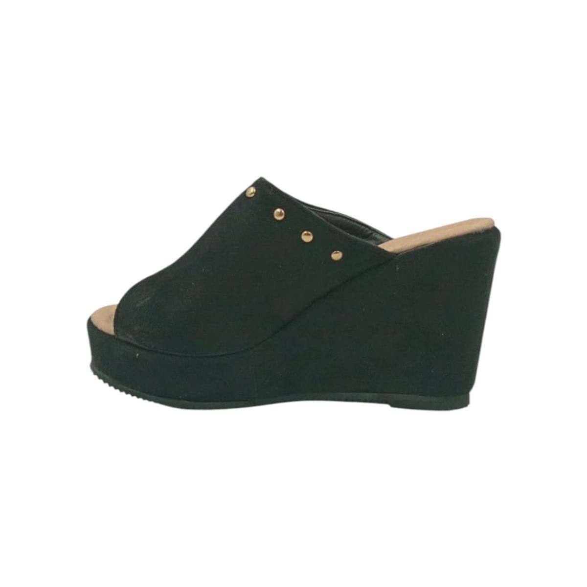 HERIEL - Sandalia Negra Tachas Mujer