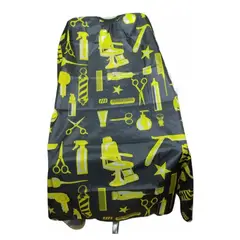 GENERICO - Capas De Corte Cabello Grande Ajustables Barberia Peluqueria Negro Amarillo