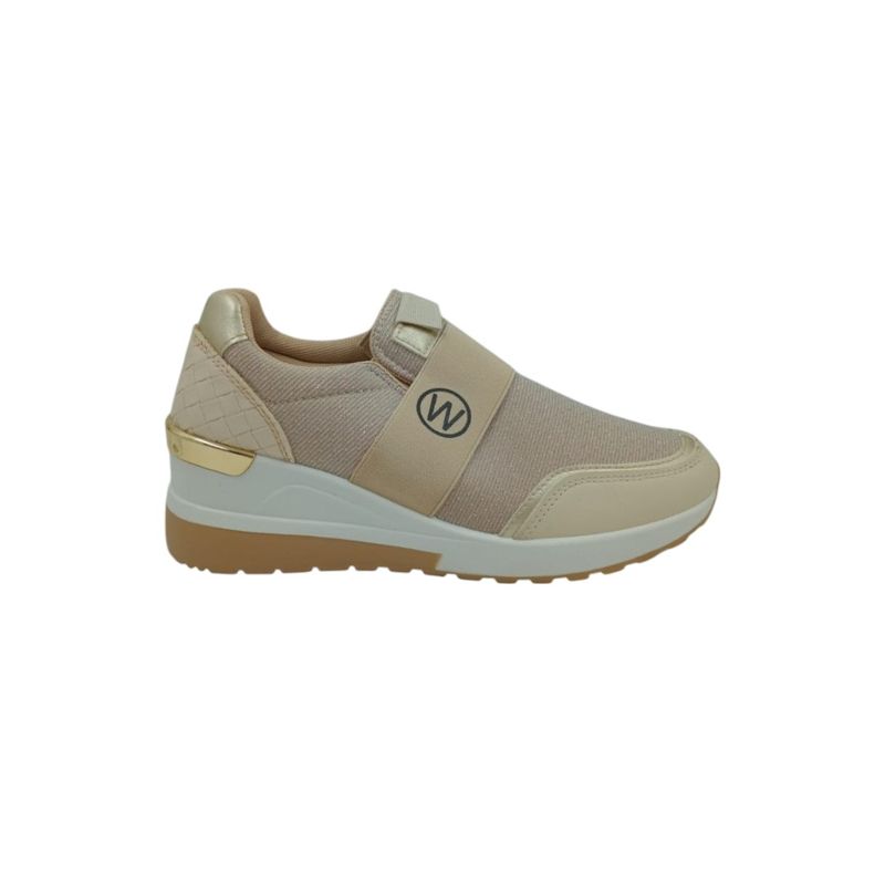HERIEL - Zapatilla Beige Plataforma Mujer