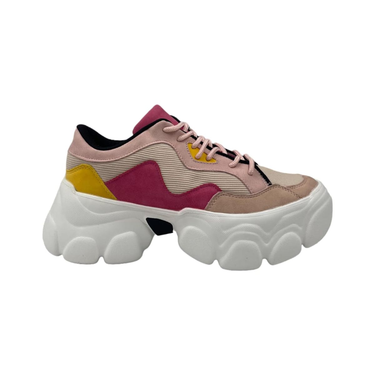 HERIEL - Zapatilla Rosa Plataforma Mujer