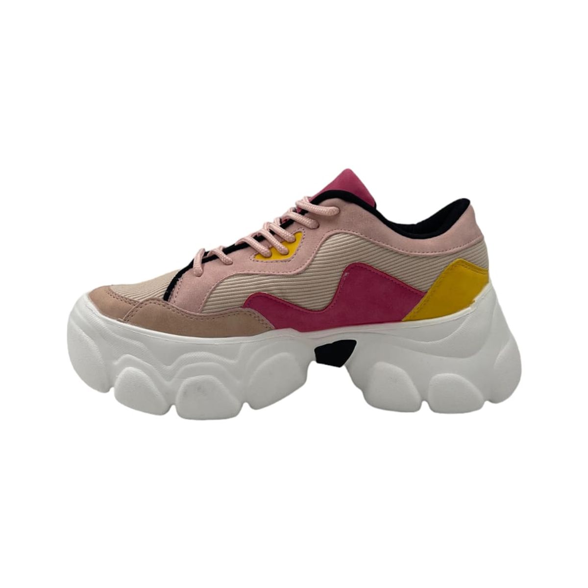 HERIEL - Zapatilla Rosa Plataforma Mujer