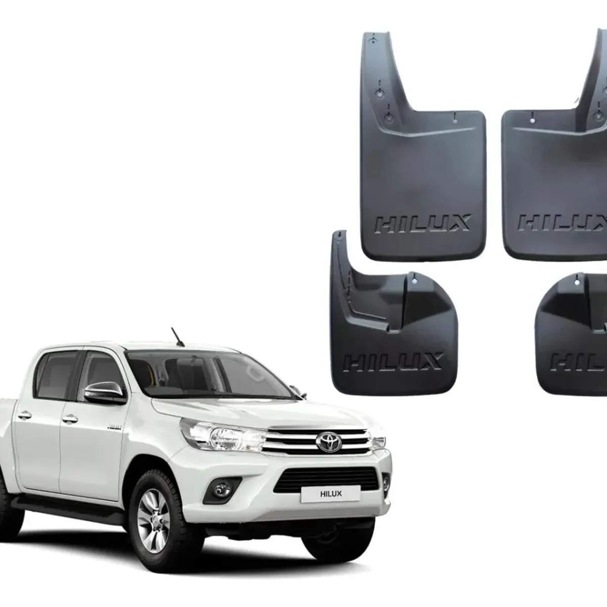 GENERICO - Aleta Guardafango Hilux Sr 2016-2020 Set 4 Piezas