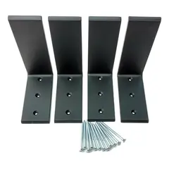 GENERICO - Soportes de Acero Negro para Encimeras 6x8 pulgadas