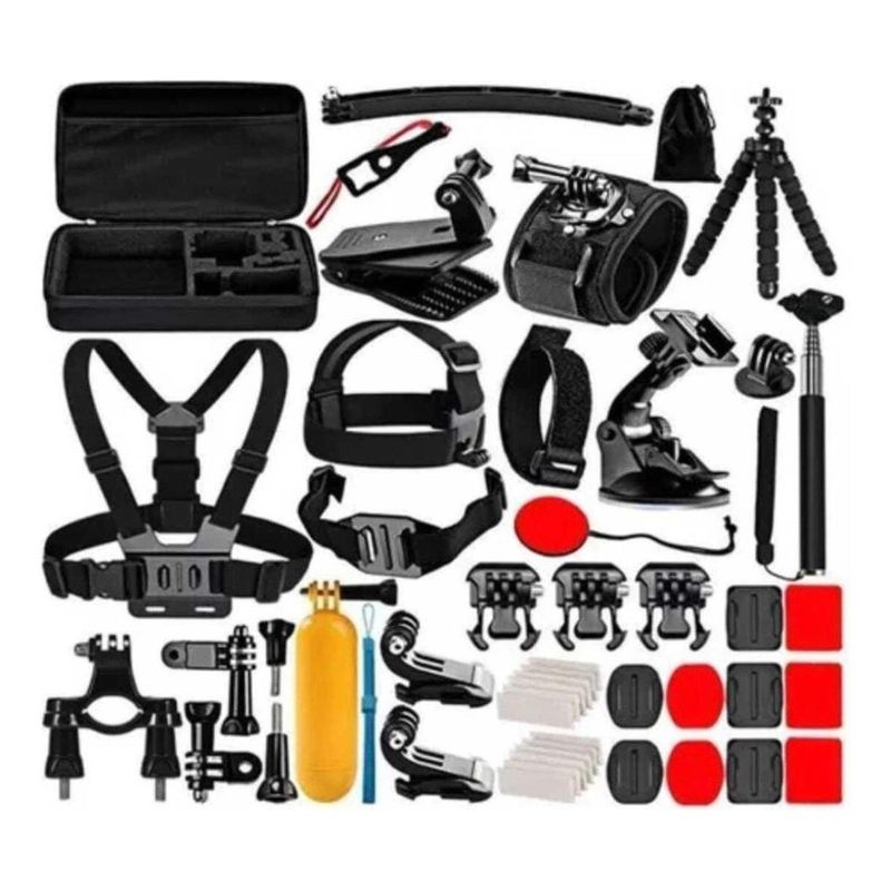 GENERICO - Maleta de 50 Accesorios para Cámaras Deportivas GoPro