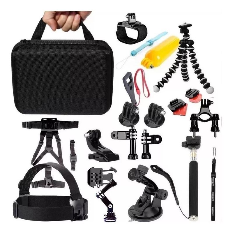 GENERICO - Kit Esencial de 28 Accesorios para Cámara Deportiva