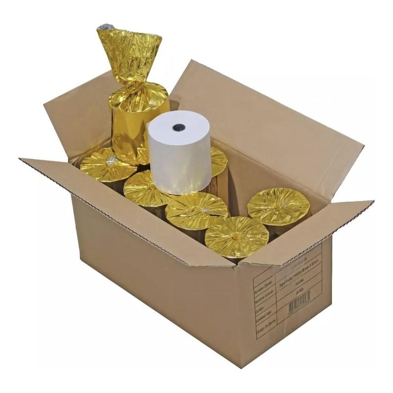 GENERICO - Pack 12 Rollos Papel Térmico 80x80 para Impresoras de Boletas