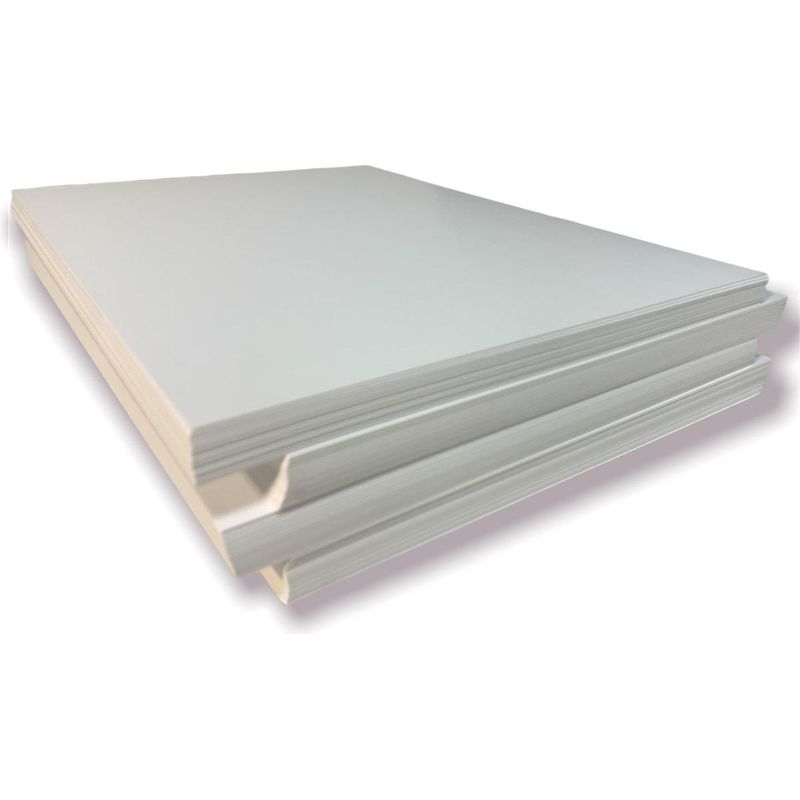 GENERICO - Papel Couché Brillante 250g Resma 200 Hojas Tamaño Oficio