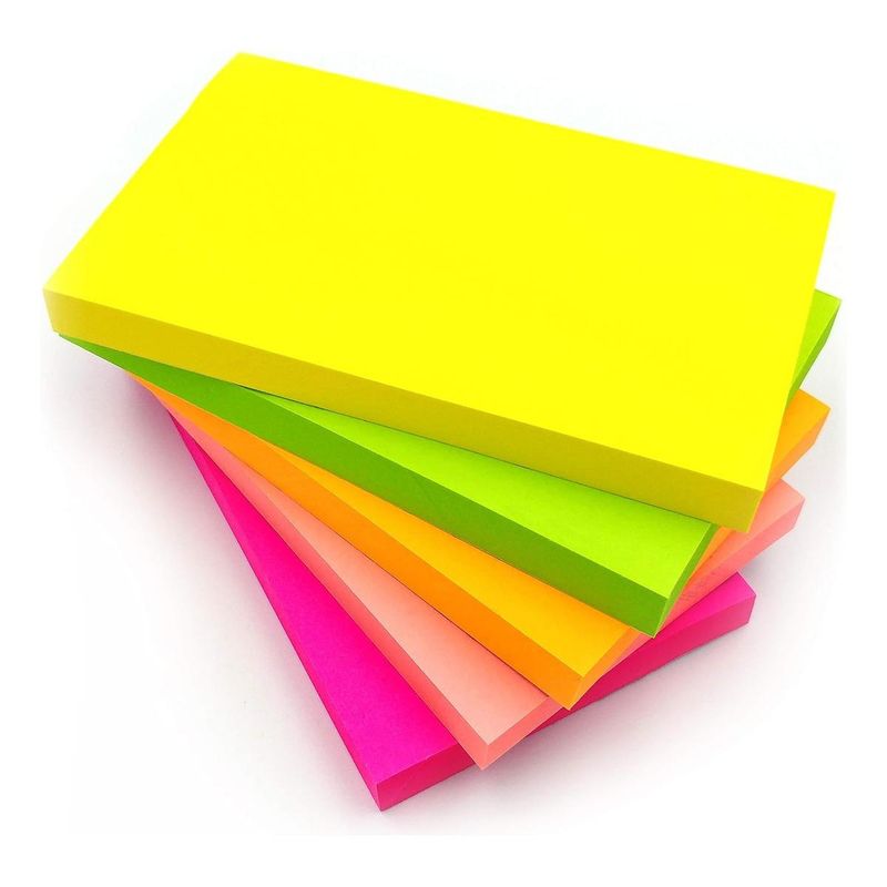 GENERICO - Pack de 400 Notas Adhesivas Rectangulares de Colores