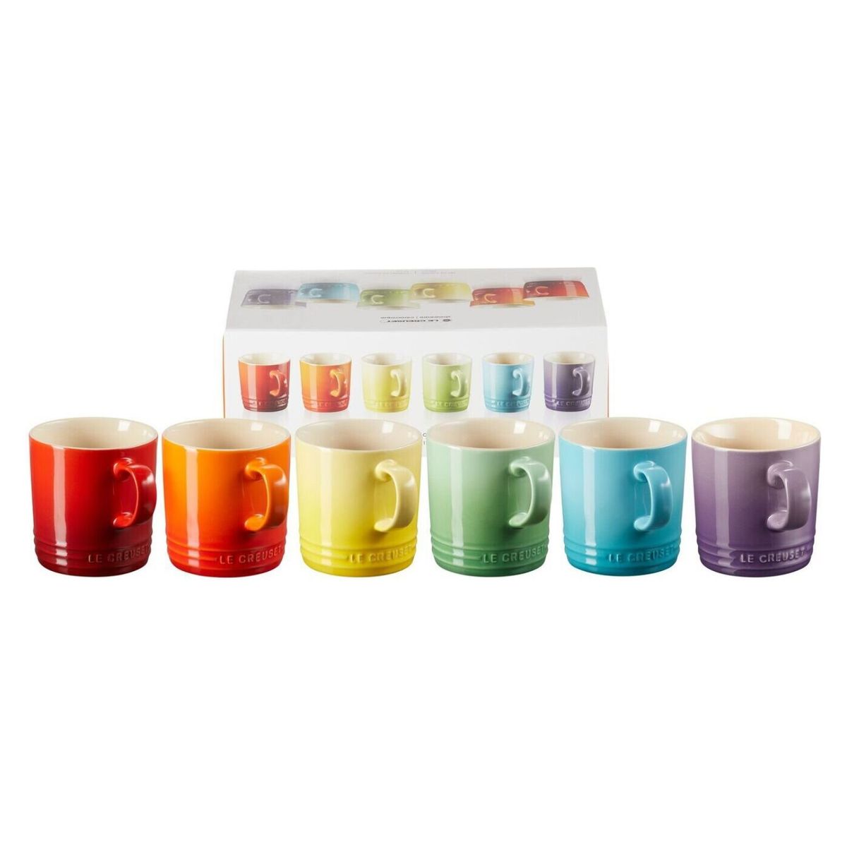 LE CREUSET - Set 6 Tazas 350Ml Arcoiris