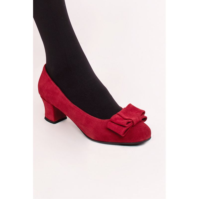 GANDARVA - Zapato Mujer De Cuero Leonor Rojo 5 cm