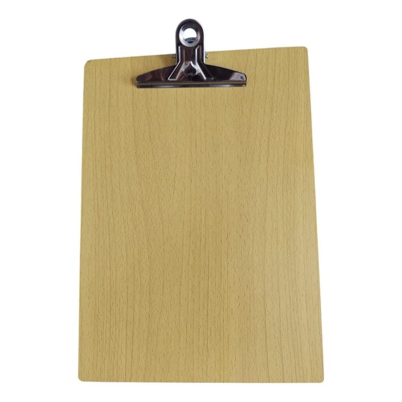 GENERICO - Tabla Portapapeles de Madera con Pinzas para Apuntes