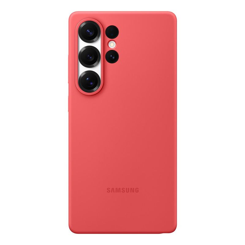 GENERICO - Carcasa de Silicona Roja para Samsung S25 Ultra