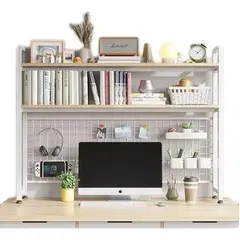 GENERICO - Organizador Metal Multifuncional con Repisa para Escritorio