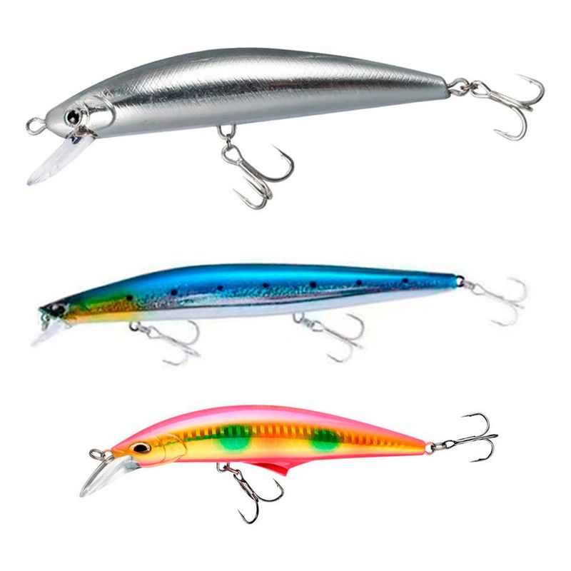 GENERICO - Pack3 Señuelos para Pesca de Corvina y Lenguado