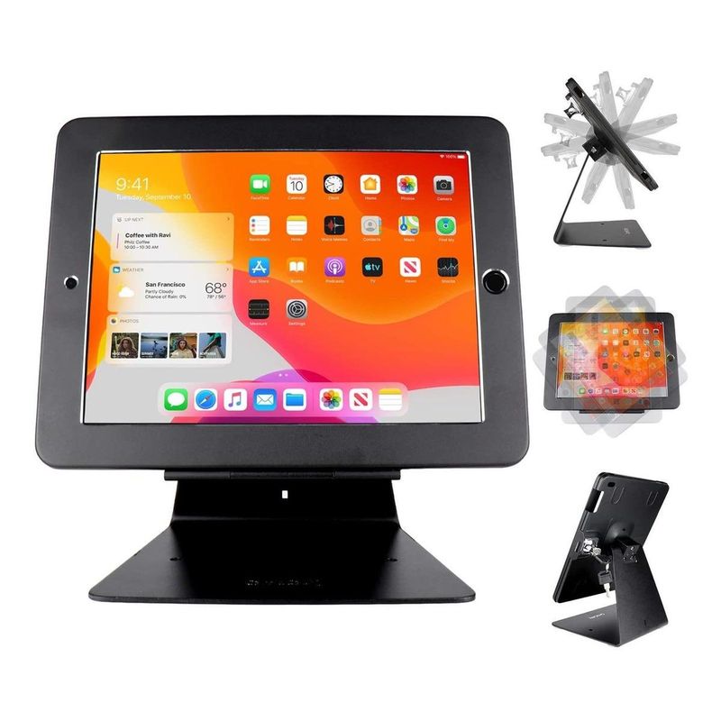 GENERICO - Soporte Antirrobo Negro 360° para iPad de 102 2020