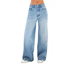 TIOZONEY - Jeans anchos para mujer