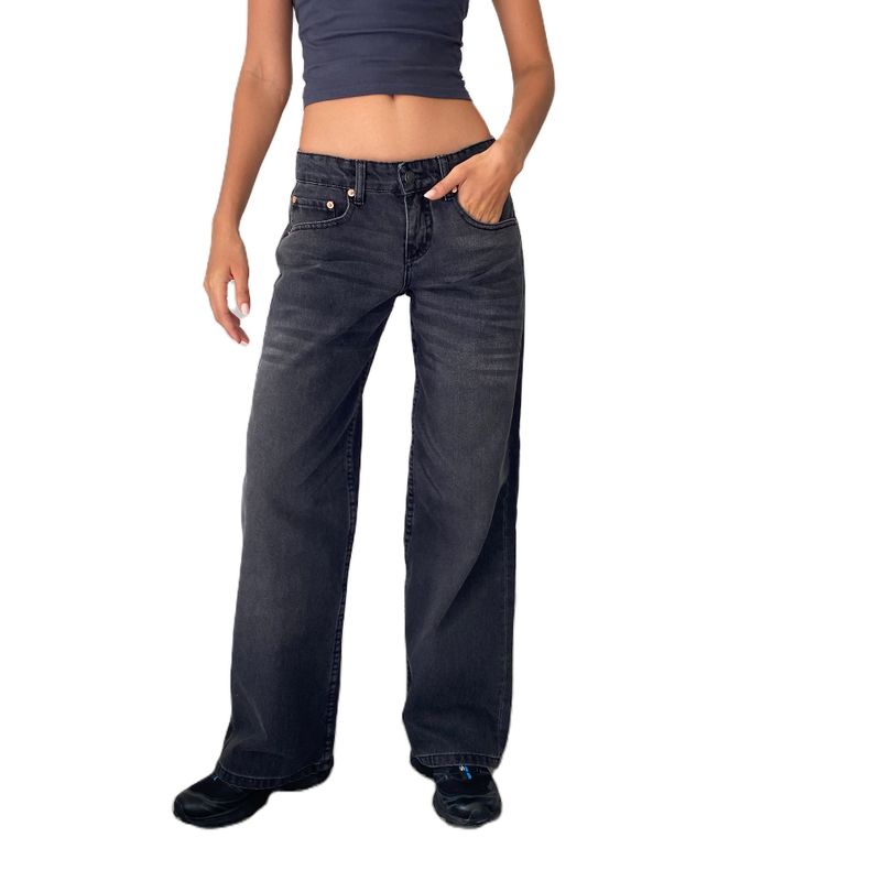 TIOZONEY - Jeans rectos para mujeres