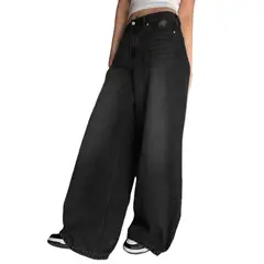 TIOZONEY - Jeans de pierna ancha y corte holgado