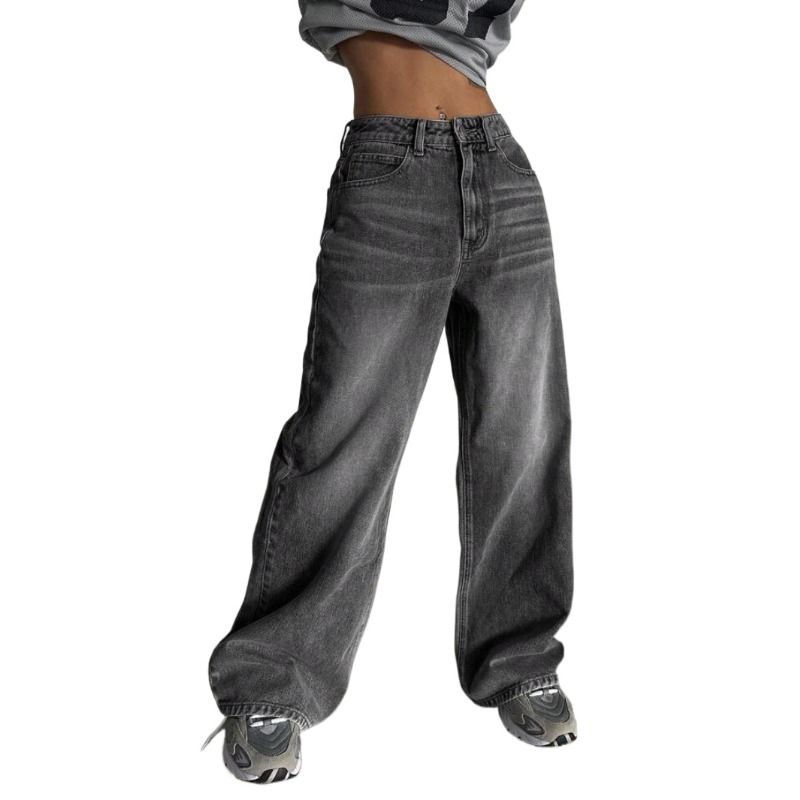 TIOZONEY - Jeans de pierna ancha y corte holgado