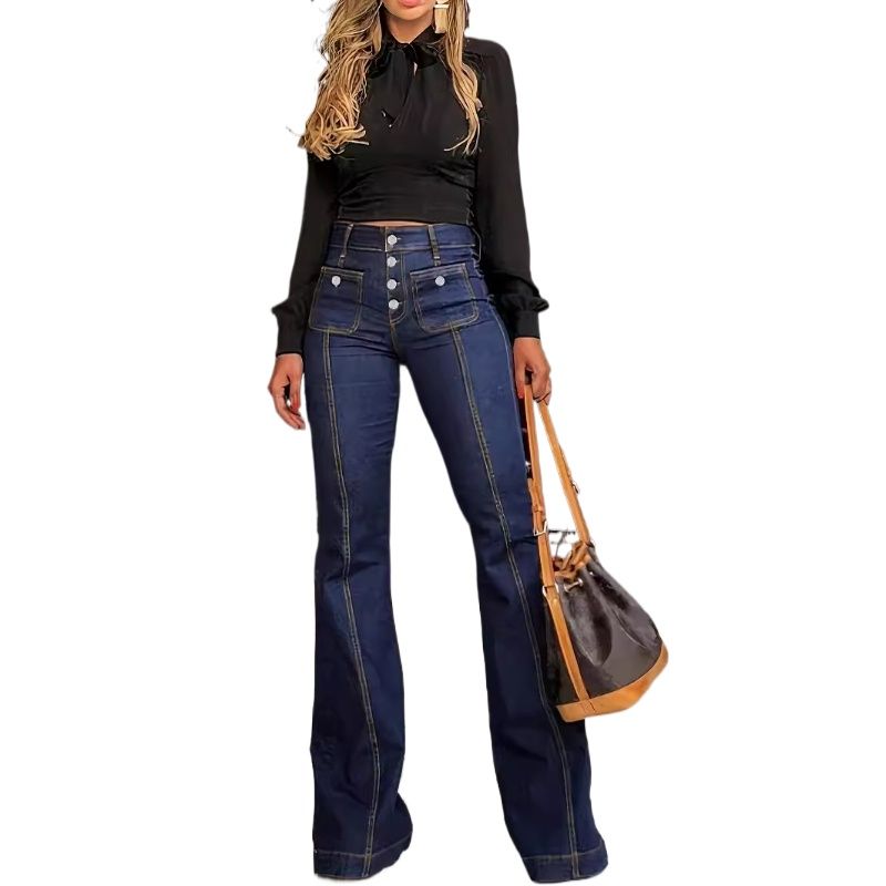 TIOZONEY - Jeans ajustados para mujeres